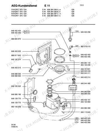 Взрыв-схема посудомоечной машины Aeg FAV875I-D 3D GB - Схема узла Water softener 066